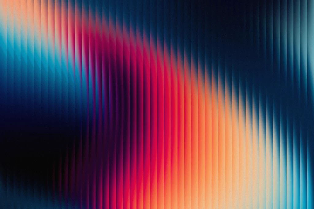 Gradient colorful red reeded glass blue dark material background wallpaper