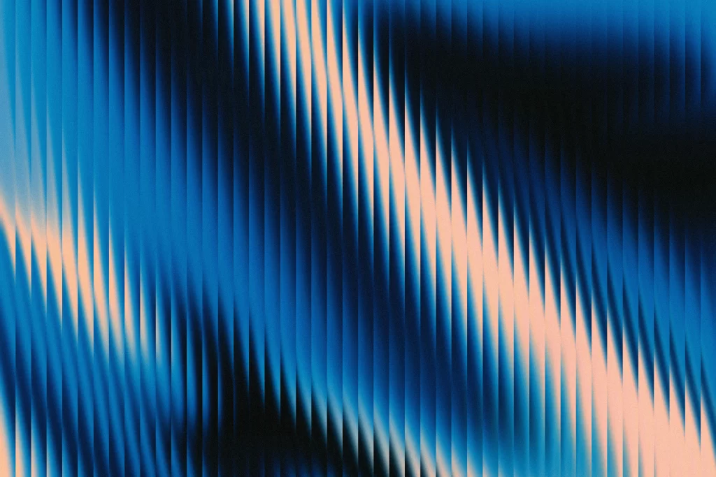 Gradient colorful reeded glass dark blue material background wallpaper