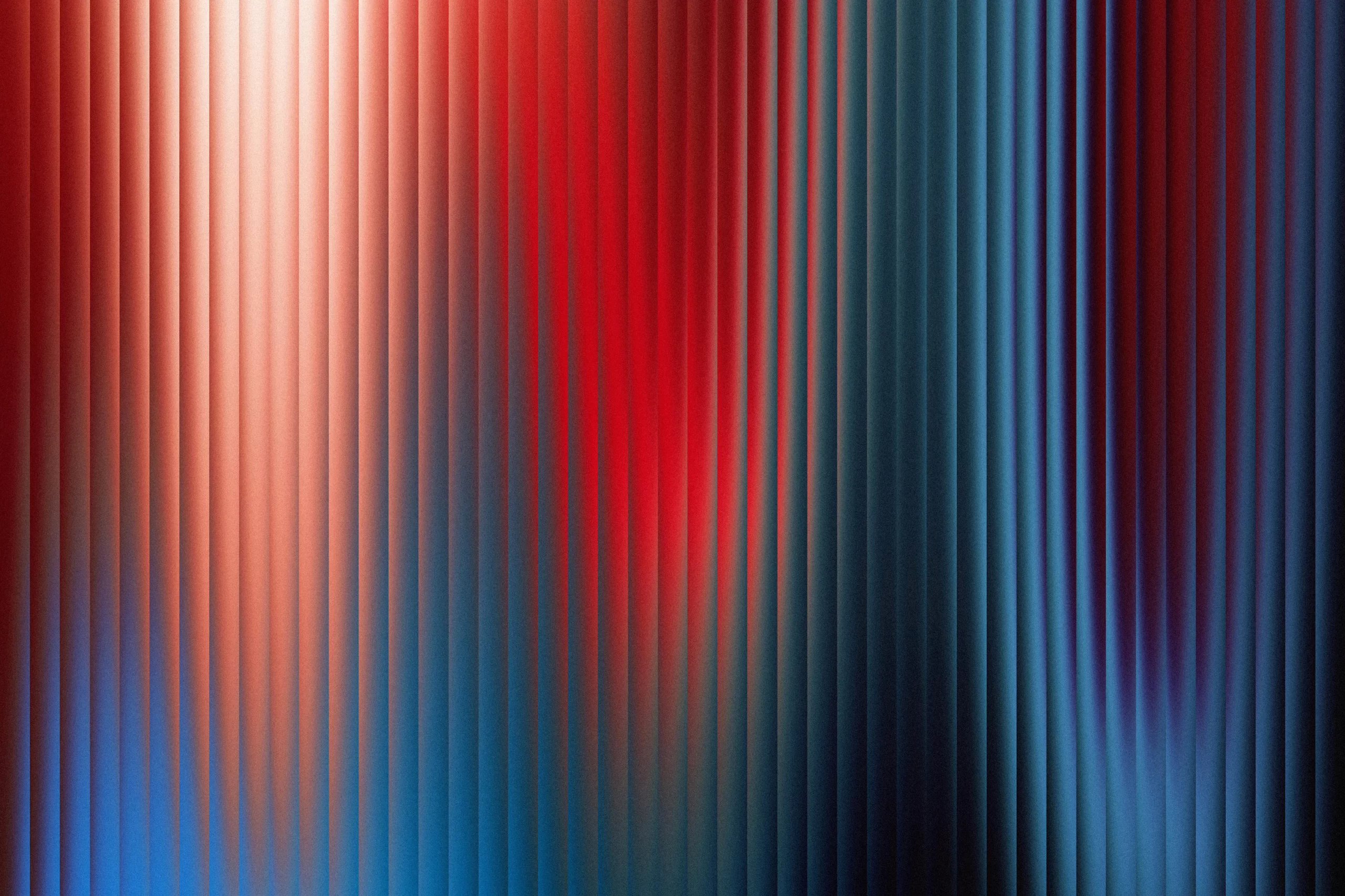 Red blue gradient reeded glass stripes with green
