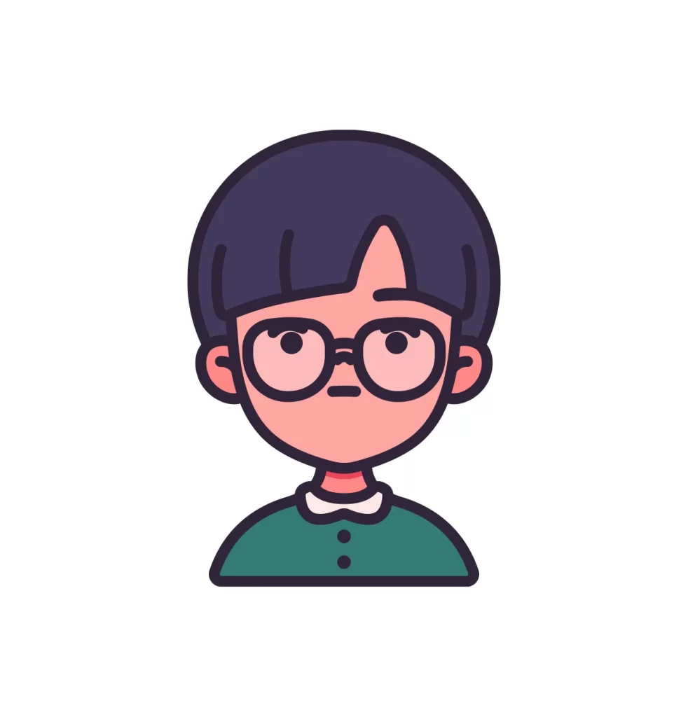 boy kid children avatar glasses person youth vector cartoon