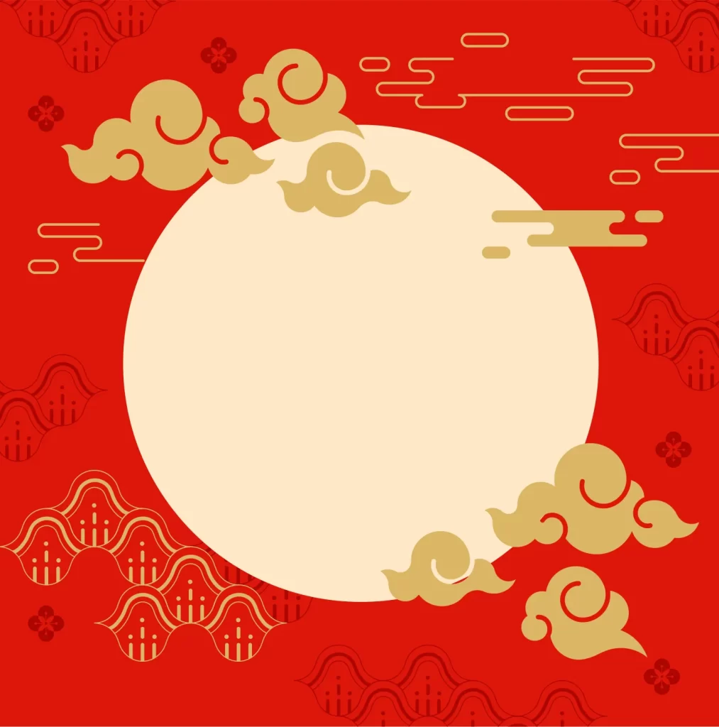 Chinese new year mockup moon round illustration Mid-Autumn Festival vector background