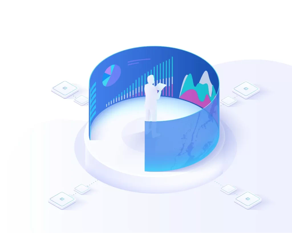 data business analysis tool vector illustration