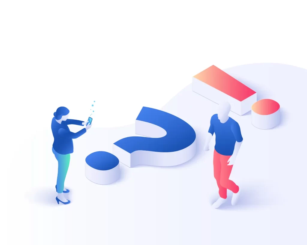 people human question mark exclamation point social vector illustration