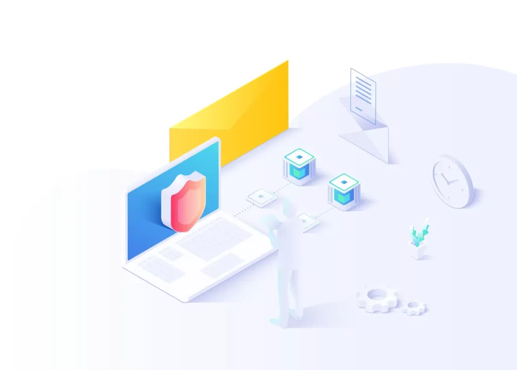 safe email service vector illustration