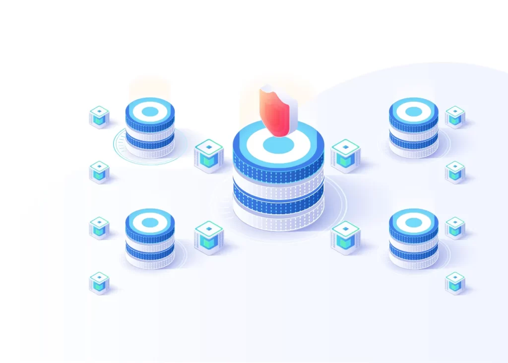 secure data transfer node safe safety vector illustration