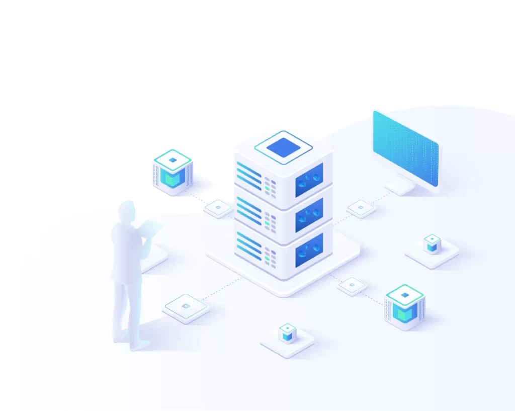 server room data vector illustration