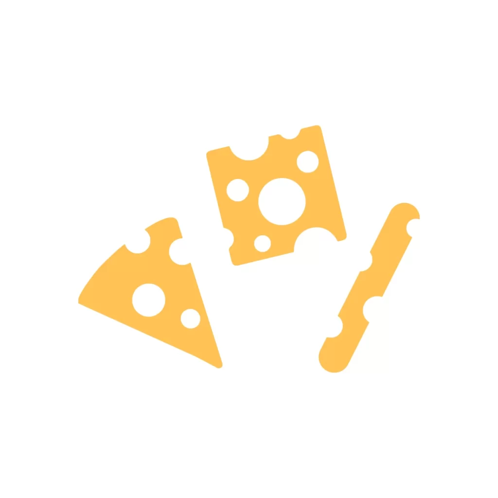 Swiss cheese sticks vector icon