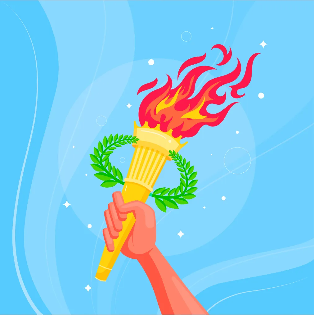 torch hand vector illustration