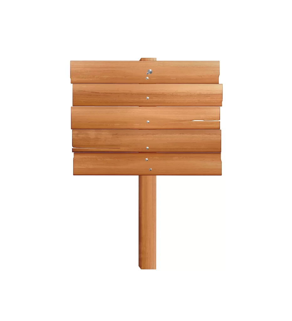 Direction Board wood sign vector