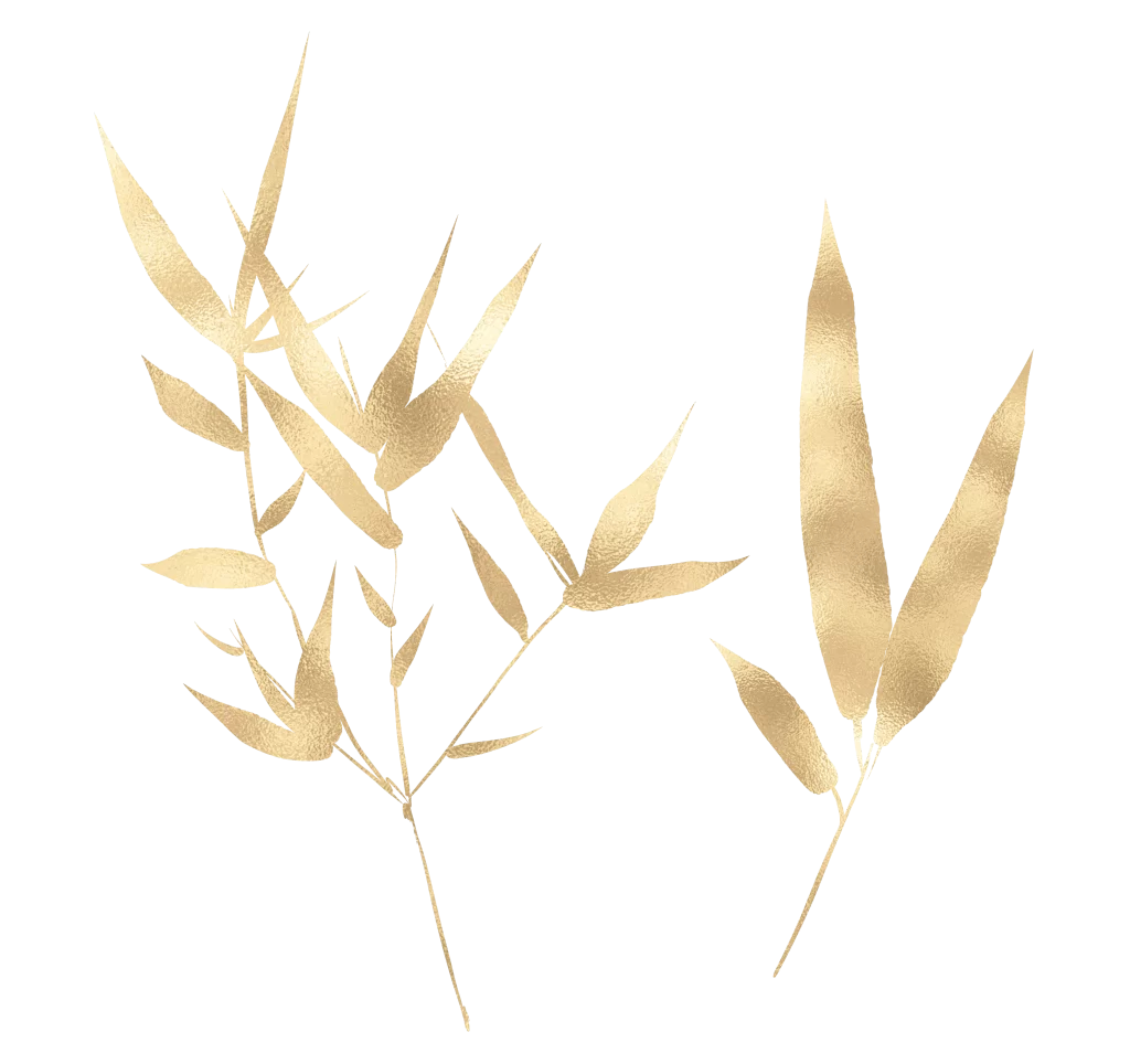 bamboo gold leaves