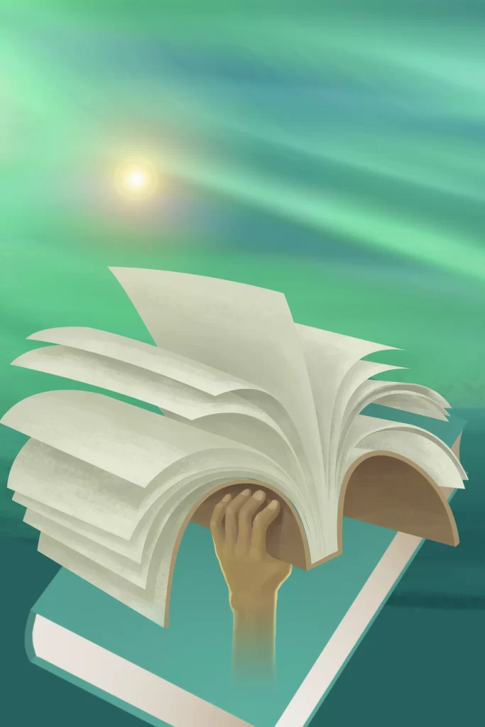 book hand psd open