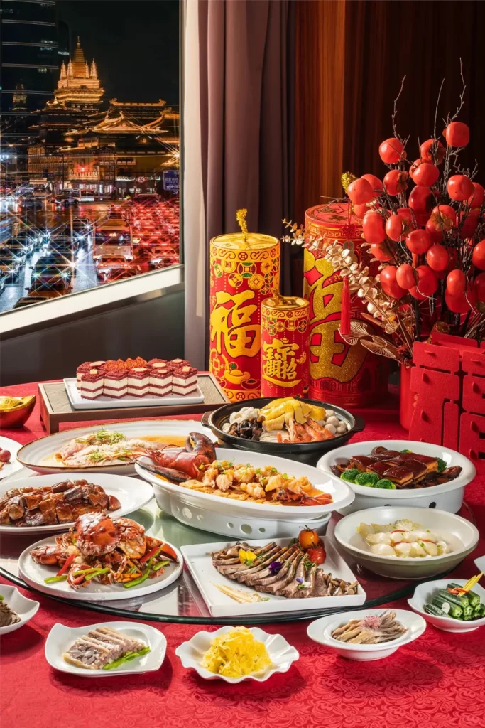 dining banquet table Chinese cuisine restaurant