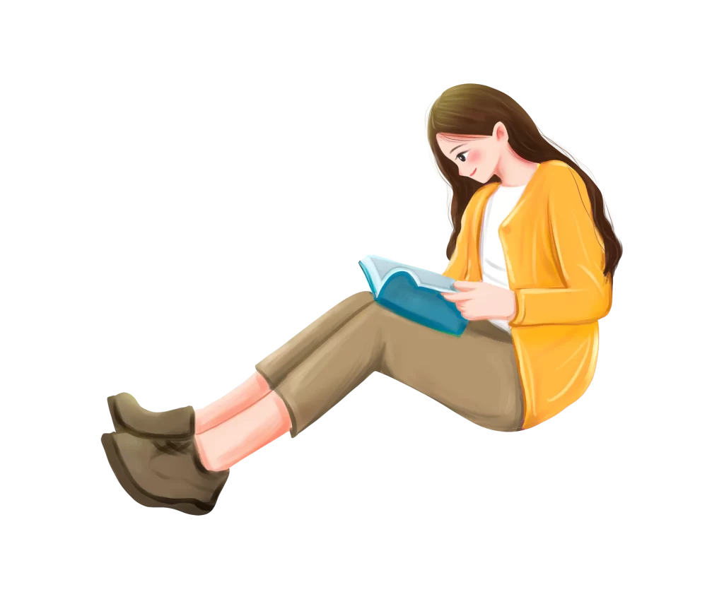 girl read reading book