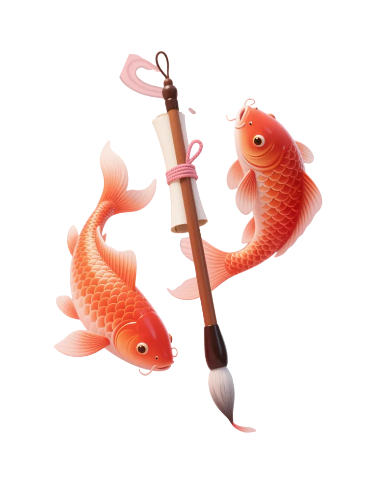 koi fish cartoon