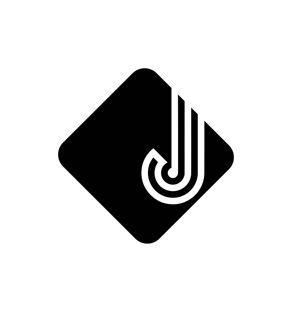 letter J vector lines logo