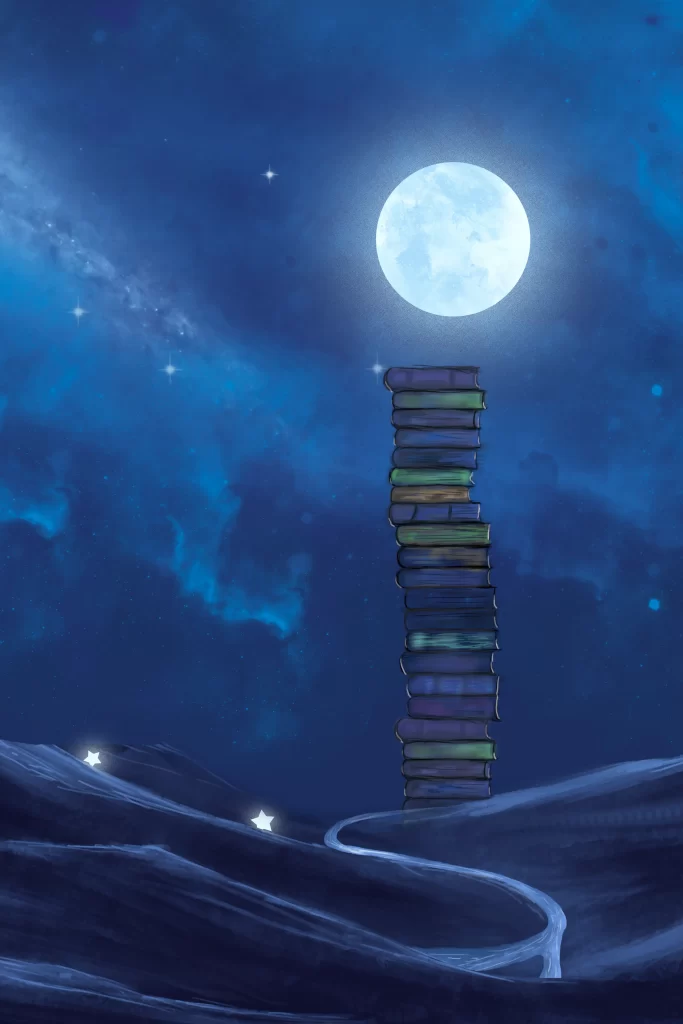 moon book night PSD