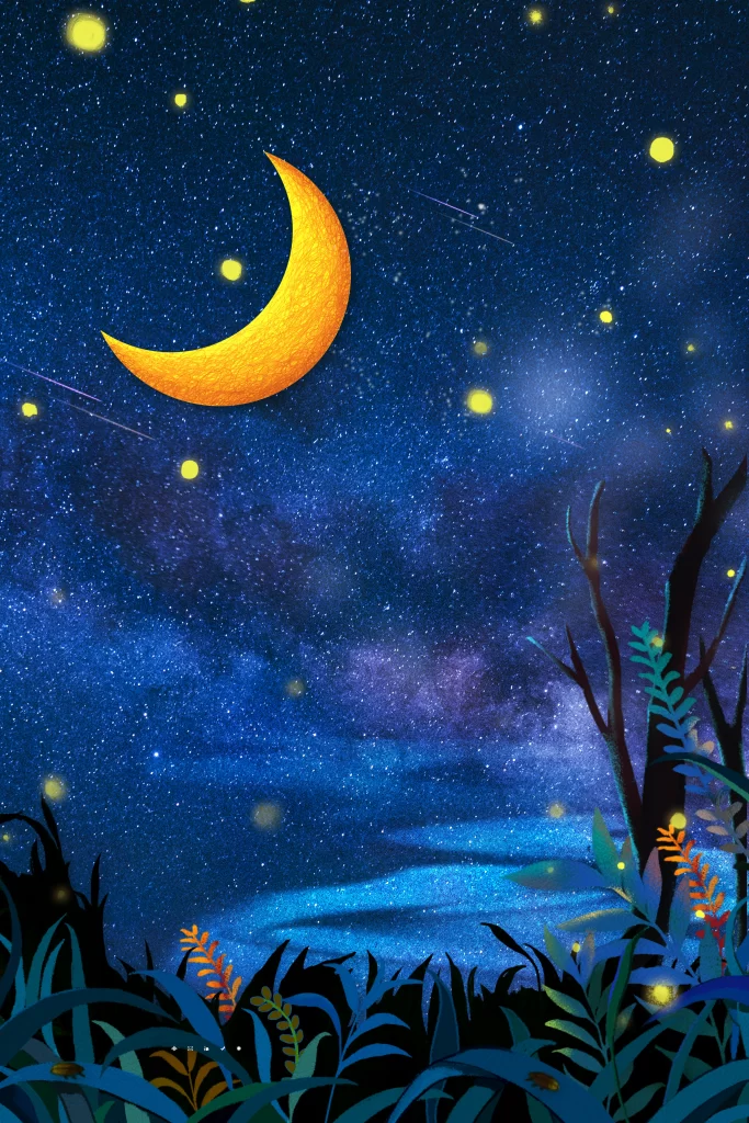 moon night sky star