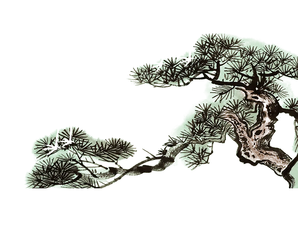 pine tree Chinese ink painting