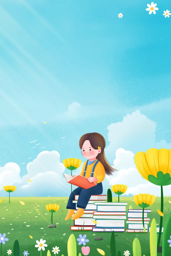 reading book girl read PSD