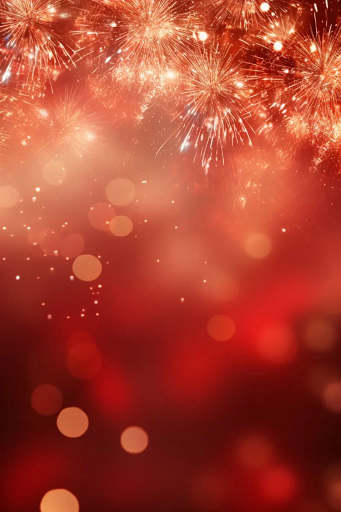 red Chinese new year background firework