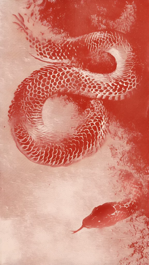 snake texture red