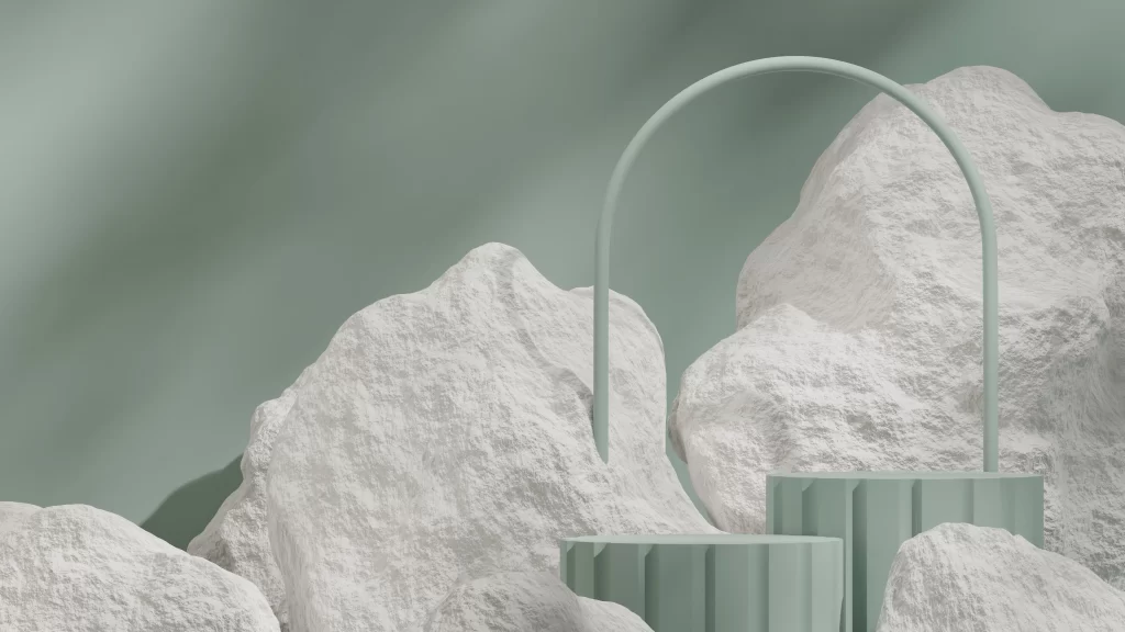 green rock background stage E-commerce