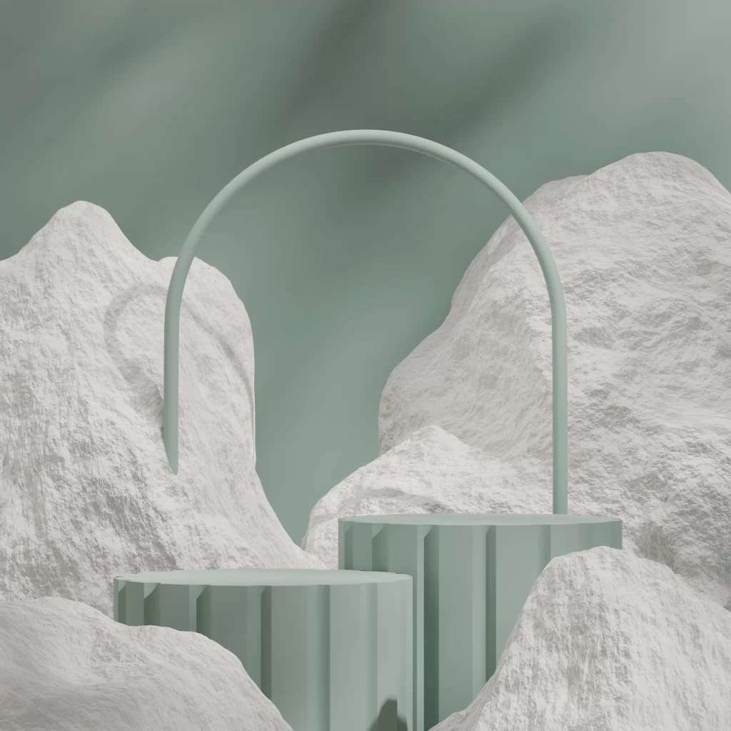green rock background stage E-commerce