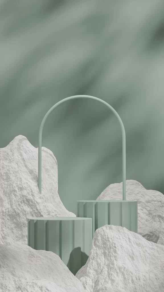 green rock background stage E-commerce