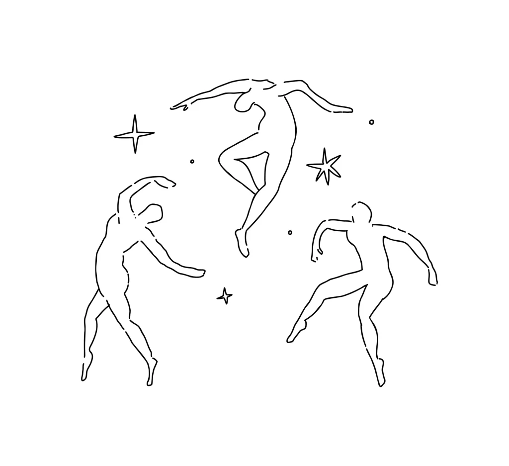 human body motion pose lines sketch vector