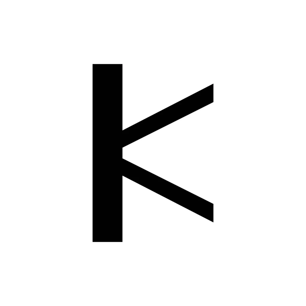 letter K vector wordmark logo