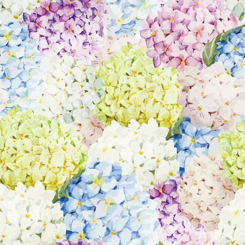 Hydrangea vector background pattern