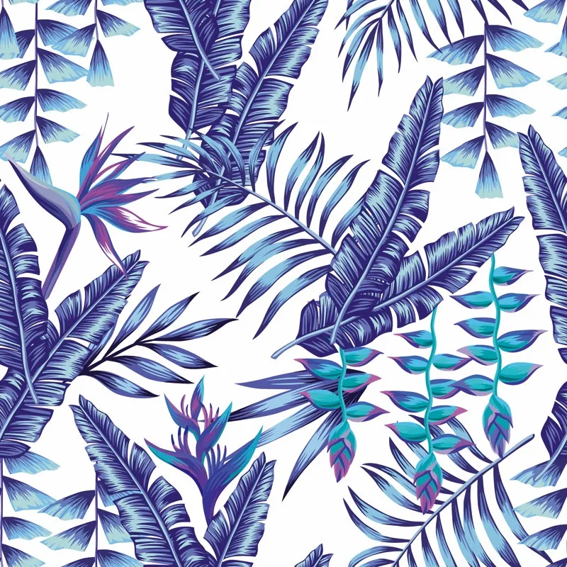 Palm Fronds Banana Leaf leaves Strelitzia reginae vector background pattern