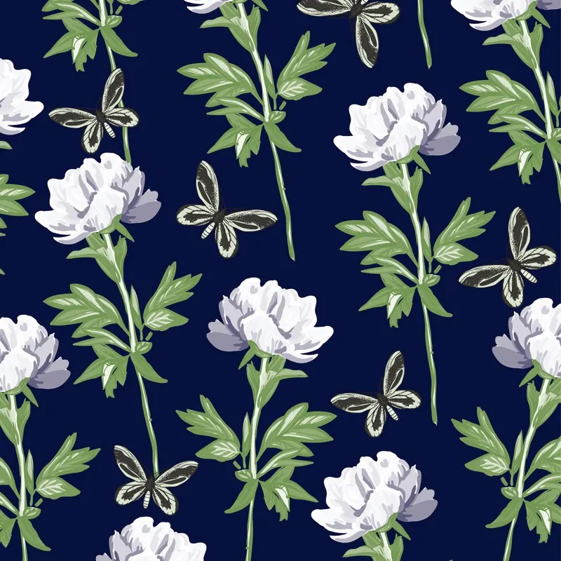 Peony vector background pattern
