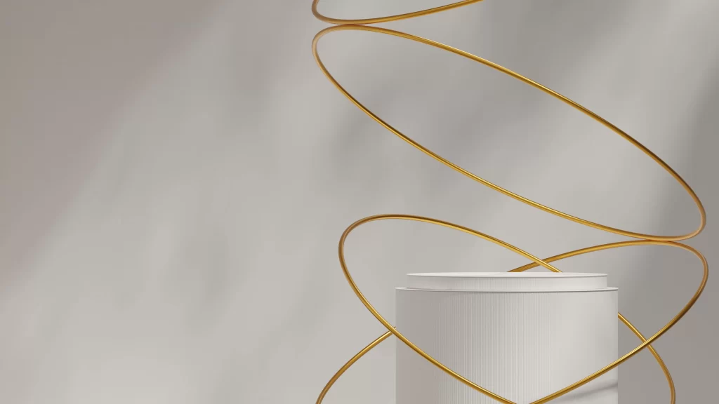 background stage E-commerce gold