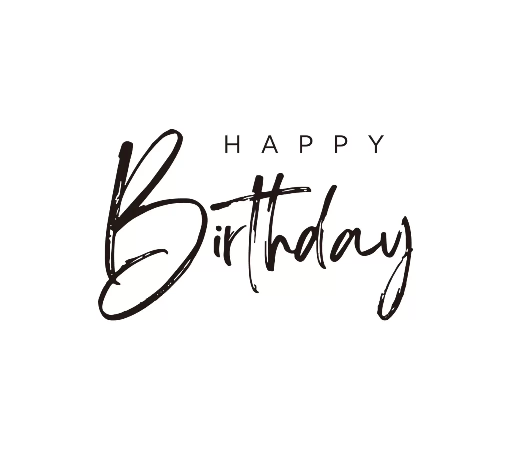 happy birthday text Handwriting vector