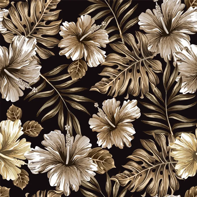 hibiscus flower vector background pattern