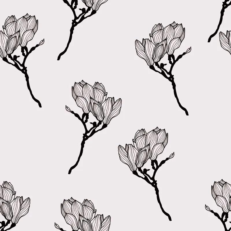 magnolia flower vector background pattern