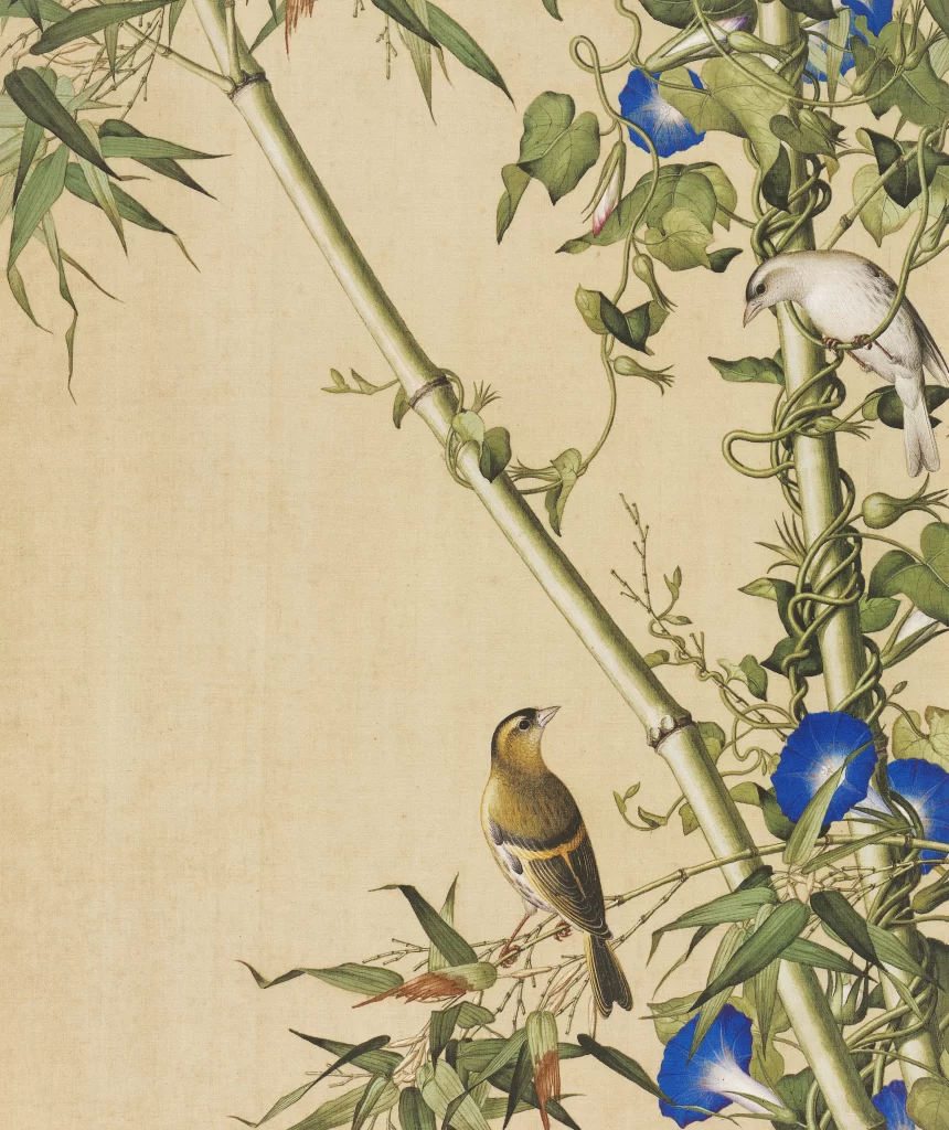 Giuseppe Castiglione Chinese Ink Painting bird bamboo