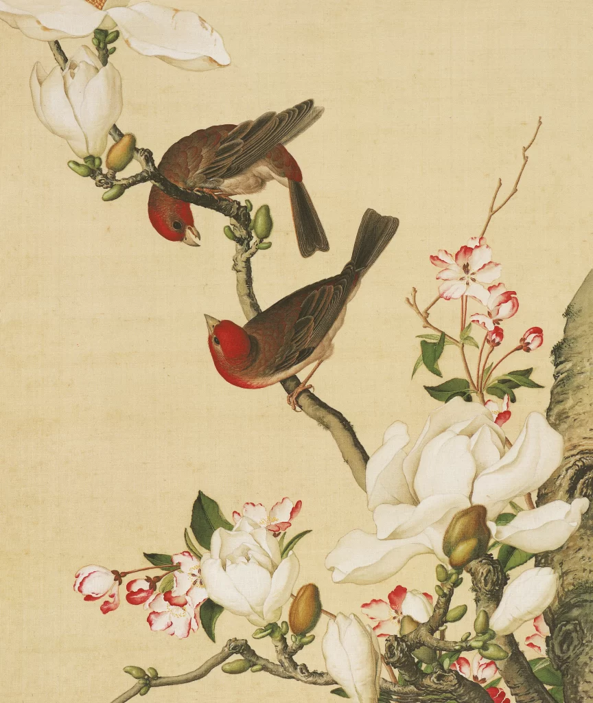 Giuseppe Castiglione Chinese Ink Painting bird flower