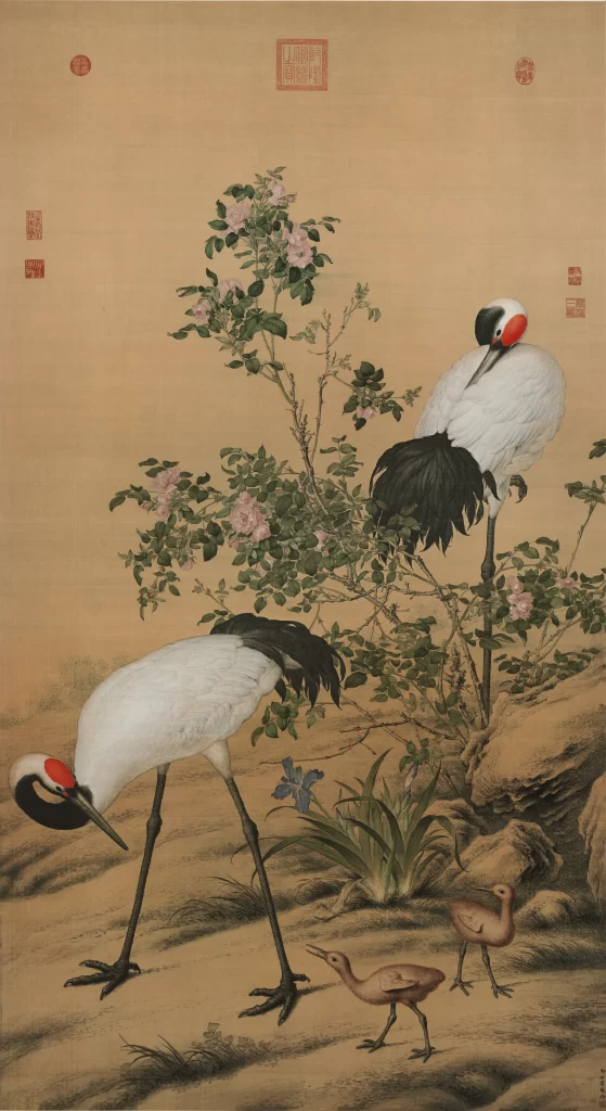 Giuseppe Castiglione Chinese Ink Painting crane
