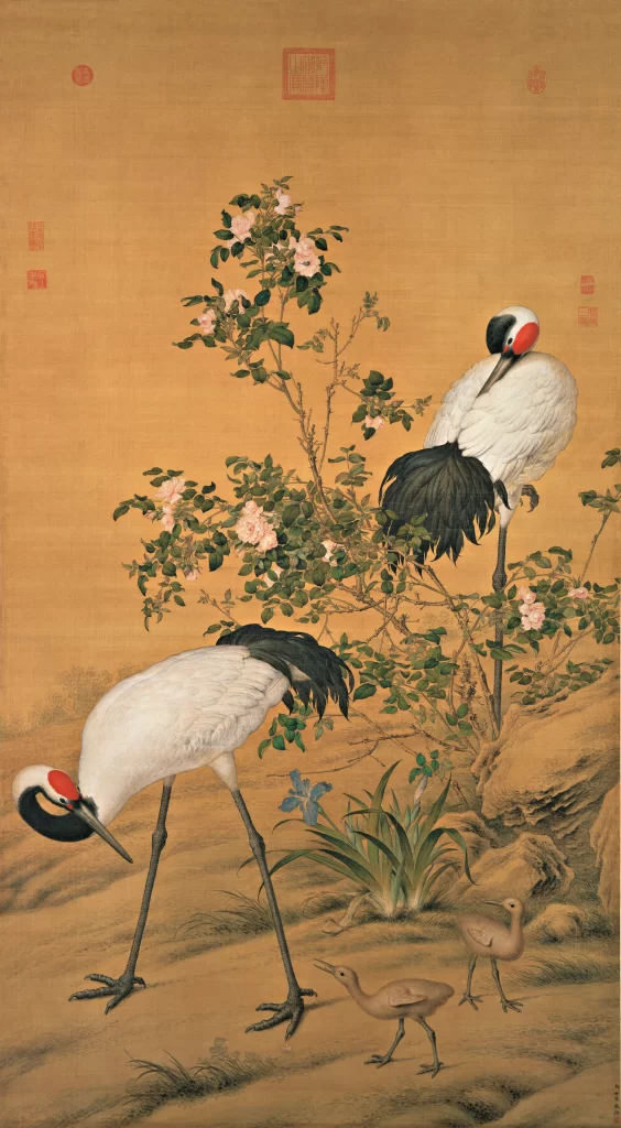 Giuseppe Castiglione Chinese Ink Painting crane