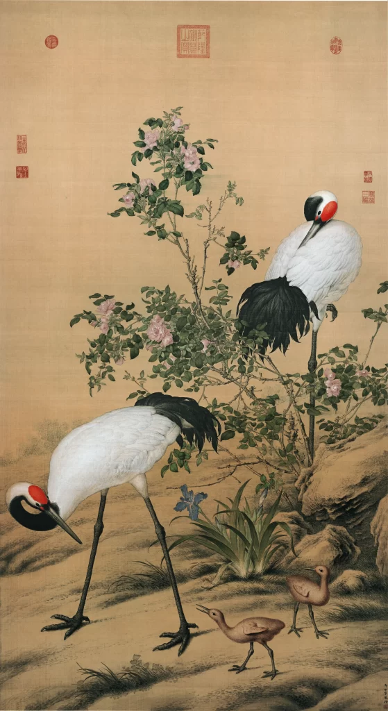 Giuseppe Castiglione Chinese Ink Painting crane