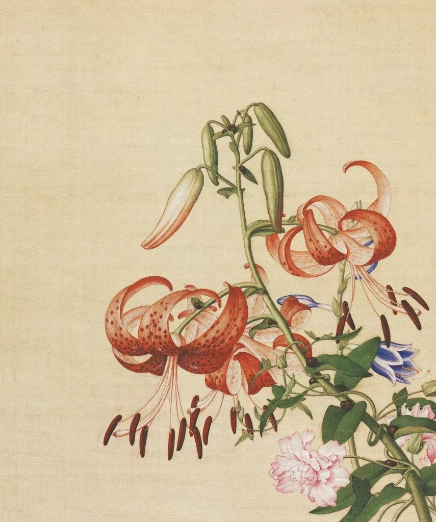 Giuseppe Castiglione Chinese Ink Painting flower