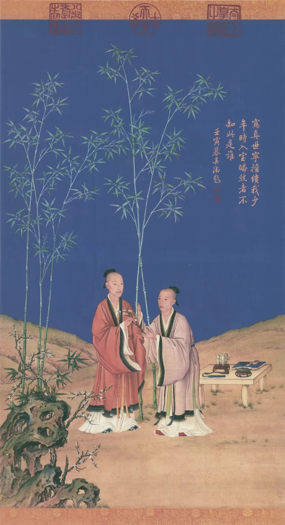 Giuseppe Castiglione Chinese Ink Painting man bamboo