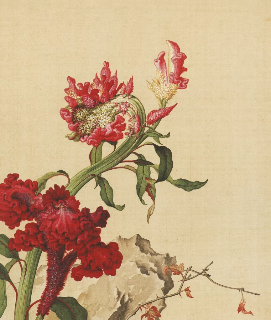 Giuseppe Castiglione flower Chinese Ink Painting