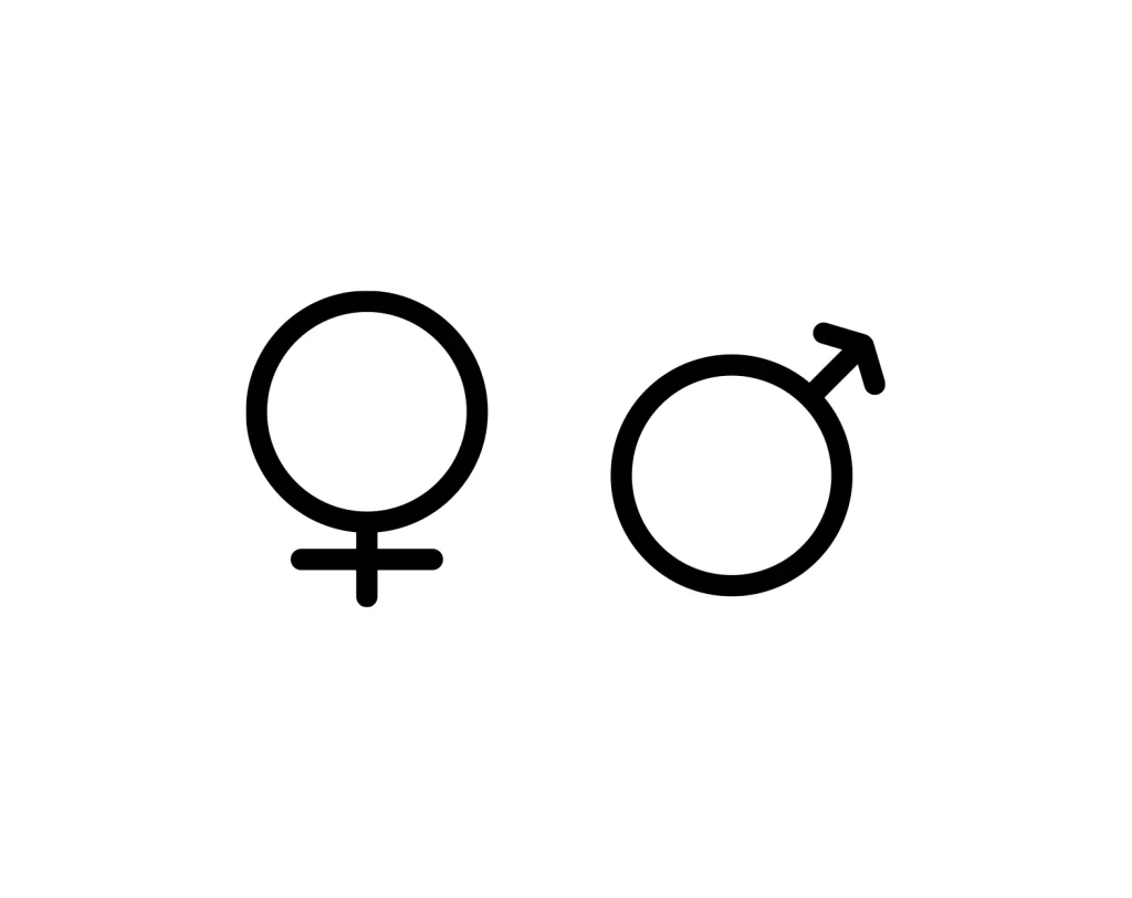 Male female gender symbol vector icon