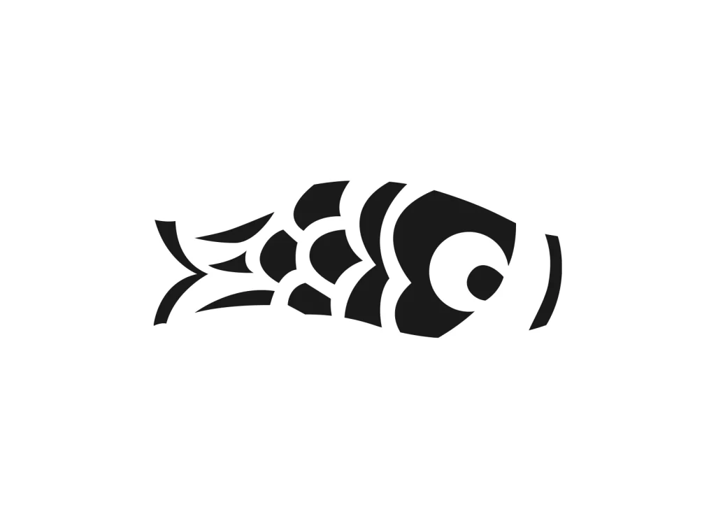 fish koinobori vector logo