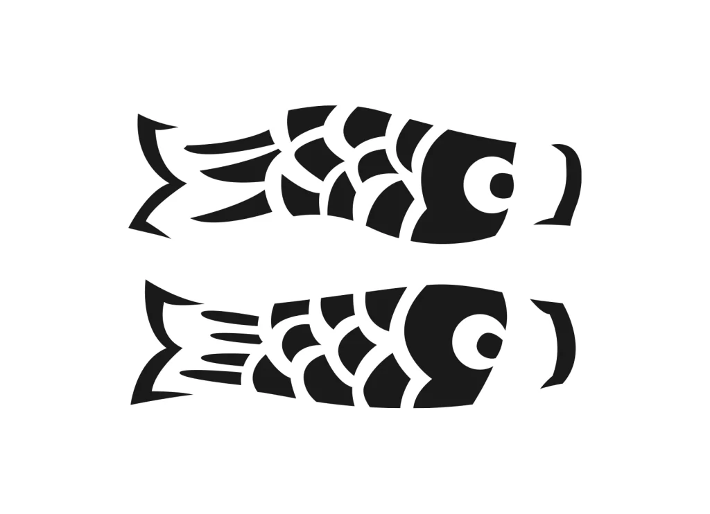 koinobori fish vector logo