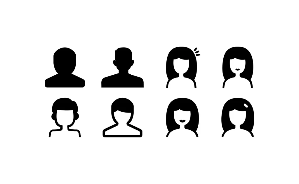 profile user man woman vector icon