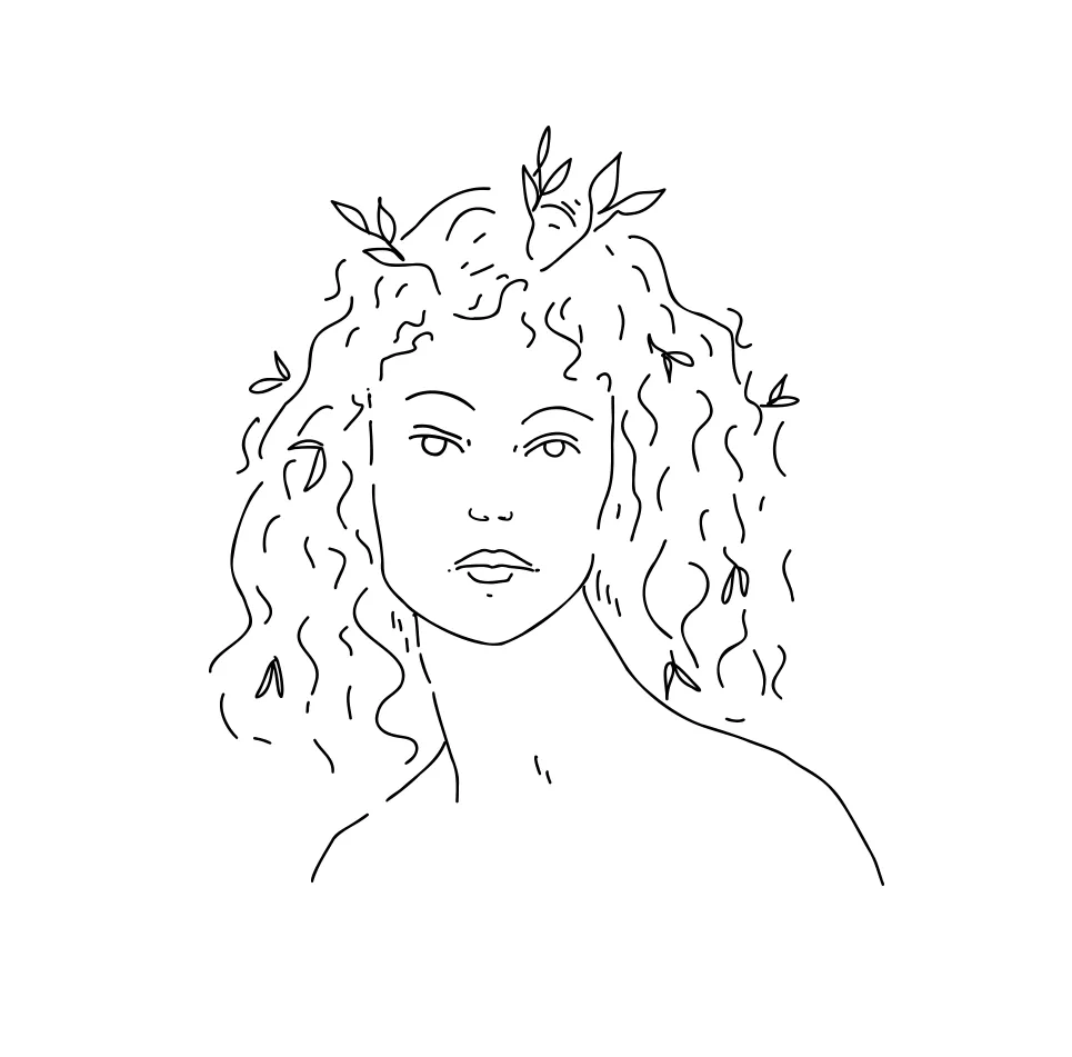 woman illustration vector head lady lines